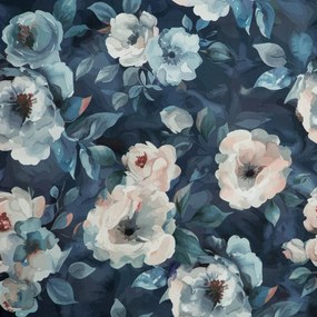 ZÁVES NA PÁSKE KIRA 140X270 CM KVETY