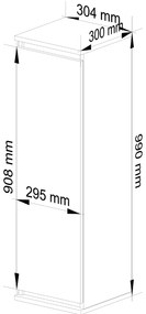 Závesná skrinka STAR 30 cm biela/grafitovo šedá