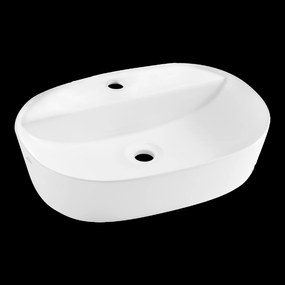 Invena Halia, umývadlo na dosku 500x380x120 mm, biela lesklá, INV-CE-18-001-C