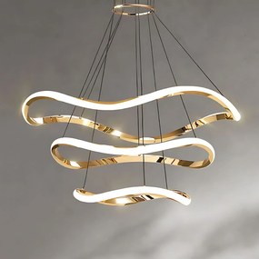 Toolight Toolight, stropné svietidlo 80cm, 24W, 3000K, LHJ018-CP3, zlatá, OSW-50008