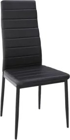 Jedálenská stolička Zita, čierna ekokoža%