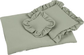 Súprava obliečok pre bábiky zelená 28x42cm