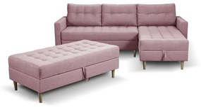 Furniture Sobczak Rohová sedacia súprava Pires s taburetom