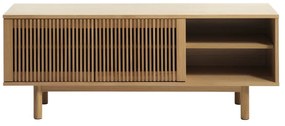 TV stolík v dekore duba v prírodnej farbe 143x55 cm Tiber – Unique Furniture