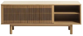 TV stolík v dekore duba v prírodnej farbe 143x55 cm Tiber – Unique Furniture