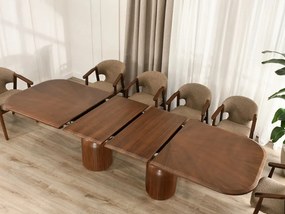 Rozkladací dyhovaný stôl LUNKA orech
