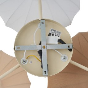 Japandi stropné svietidlo biele s béžovou a hnedou farbou 3-svetlá - Multi Bida