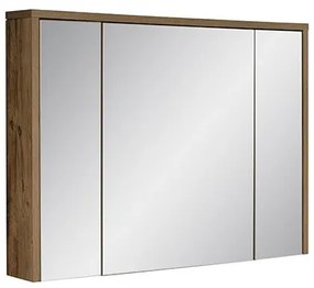 Koupelnová sestava Hampton Concrete 100 cm se skříňkami, umyvadlem a zrcadlem tmavý beton/dub hunton