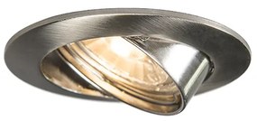 Smart Zapustené bodové svietidlo oceľové vrátane WiFi GU10 Naklápacie - Edu