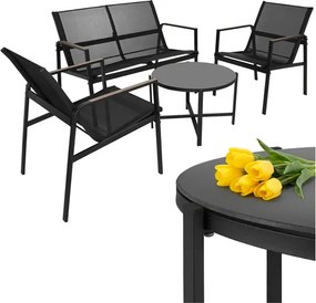 Záhradný nábytok – balkónová zostava stôl + pohovka + 2 kreslá