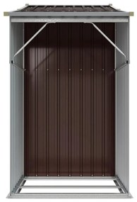 Záhradná kôlňa hnedá 277x93x179 cm pozinkovaná oceľ