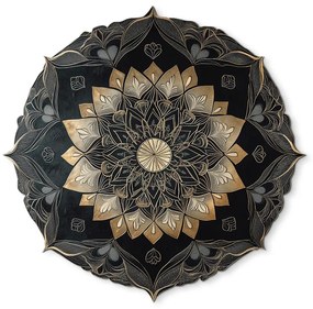 drevko |  Kruhová mandala Zlatá hĺbka  44 x 45 cm