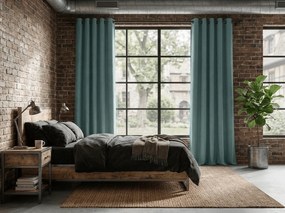 Zatemňovací záves DREAM VELVET 140x270 cm, modrozelený Zavesenie: Riasiaca páska