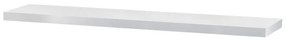 Polička nástěnná 120 cm, MDF, barva bílý mat, baleno v ochranné fólii