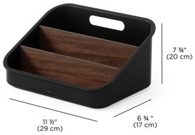 Čierny kúpeľňový organizér na kozmetiku z recyklovaného plastu Bellwood – Umbra