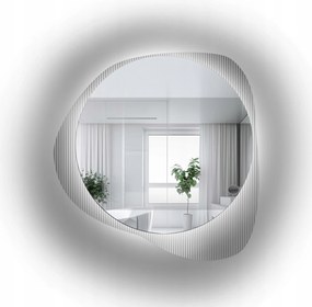 Zrkadlo na ornamentovom skle Luxora Elegra s Led podsvietením 160 x 162 cm