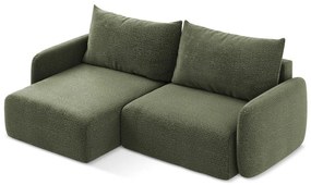 Zelená rozkladacia/s úložným priestorom rohová pohovka (ľavý roh) Kalena – Makamii