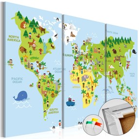 Artgeist Obraz na korku - Children's World [Cork Map] Veľkosť: 120x80