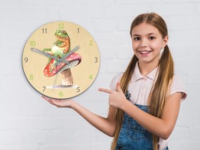 Dětské nástěnné hodiny Ami Žába 30 cm vícebarevné