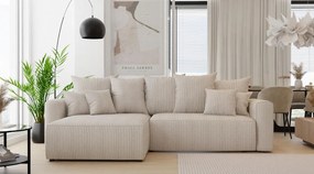 Rohová sedačka Napolia (L) (mliečna). Akcia -20%. Vlastná spoľahlivá doprava až k Vám domov. 1133179