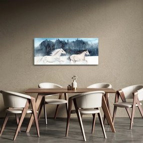 Obraz maľovaných koní (120x50 cm)