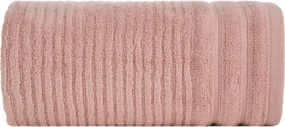 Dekorstudio Bavlnený uterák SAMMY zdobený pruhmi v púdrovoružovej farbe Rozmer uteráku: 70x140cm