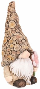 Záhradná dekorácia Škriatok kvetinka, 11 x 9 x 21cm, polyresin