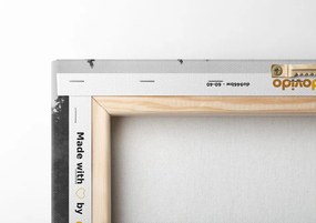 Obraz hory v hmle v čiernobielom prevedení