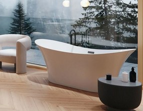 Besco Akrylátová voľne stojaca vaňa Amber 170x80 BESCO-Typ výpuste: Click-Clack s prepadom, grafit, BESCO-Rozmery: 170x80, BESCO-Farba: Biela