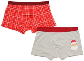 Pánske boxerky 2 ks RETRO CHRISTMAS červené/sivé - rôzne veľkosti Veľkosť: M