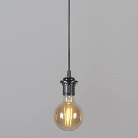 Retro závesné svietidlo čierne 45 cm - Granny Frame