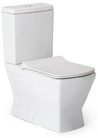 Cerano Loreto, WC kombi Rimless 62,5x36 cm, spodný/zadný odpad, biela lesklá, CER-CER-403428