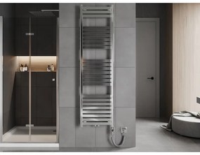Mexen Uran, elektrické vykurovacie teleso 1800x500 mm + vykurovacia tyč 900 W, chrómová, W105-1800-500-2900-01