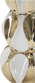 Biela/v zlatej farbe keramická stolová lampa s textilným tienidlom (výška 46 cm) Glam Balls – Mauro Ferretti