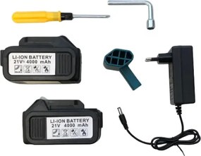 Akumulátorová 8" ručná mini pílka NAKIDA HT-6602-2 s olejovým mazaním + 2x batéria + 2x reťaz + kufo