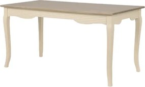 Jedálenský stôl Pesaro 160 cm z masívu krémový