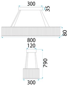 Toolight Toolight, LED stropné svietidlo, 32W, APP1547-CP, chrómová, OSW-05476