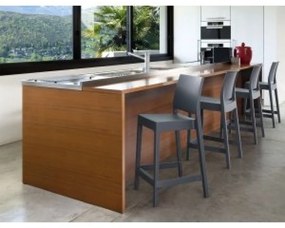 MAYA BAR 65 záhradná barová stolička olive green