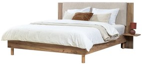 Svetlosivá dvojlôžková posteľ s roštom 140x190 cm Lior – Bobochic Paris