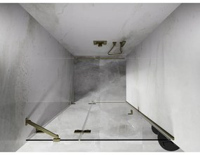 Mexen, Mexen Lunar ľavé otočné sprchové dvere 80 cm, transparentné, brúsené zlaté - 834-080-000-55-00-L