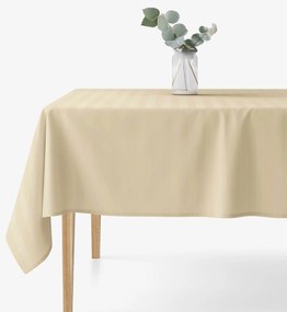 Goldea hranatý damaškový obrus - zlaté prúžky so saténovým leskom 140 x 220 cm