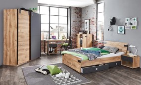 Posteľ Liverpool 140x200 cm, dub