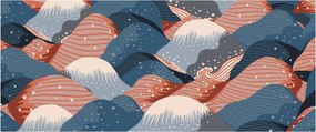 Obraz - Japonské vlny (120x50 cm)