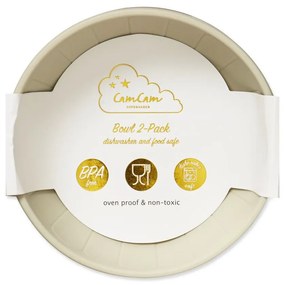 Cam Cam ApS Silikónová miska Earth Mix - set 2 ks