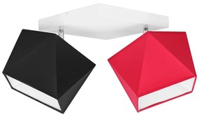 Stropné svietidlo Diamond, 2x textilné tienidlo (mix 6 farieb), (výber z 3 farieb konštrukcie - možnosť polohovania)