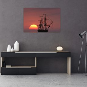 Obraz - Stredoveká loď (90x60 cm)