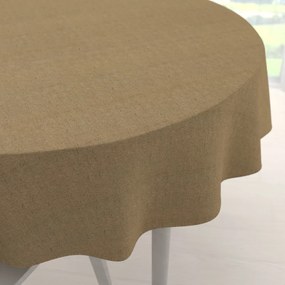 Biante Dekoračný okrúhly obrus PML-121 Zlatohnedá režná Ø 140 cm