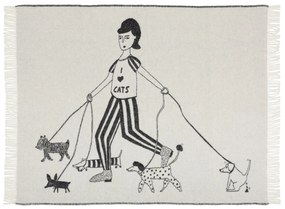 helen b Vlnená deka I love Cats 130 x 170 cm