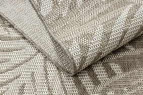 Koberec SIZAL FLOORLUX 20504 lístie, tmavosivý / šampanské