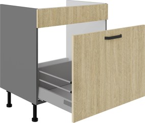 Dolná kuchynská skrinka pod drez Scarmi 80 ZL 1S BB (korpus: antracit + front: herringbone scandi). Vlastná spoľahlivá doprava až k Vám domov. 1134833
